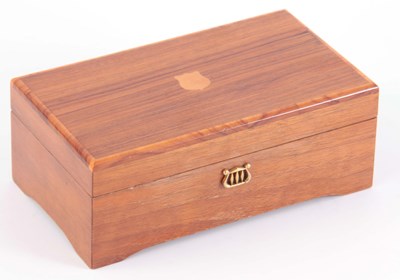 Lot 329 - A WALNUT CASED SWISS CYLINDER MUSIC BOX...