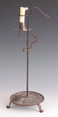 Lot 337 - AN 18th CENTURY WROUGHT IRON RISE AND FALL...