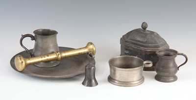 Lot 339 - A SELECTION OF 18th AND 19TH CENTURY PEWTER...