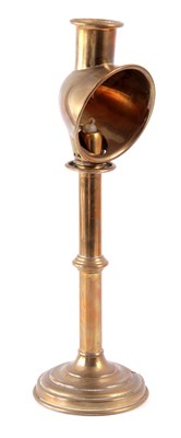 Lot 347 - A LATE 19th CENTURY BRASS STUDENT CANDLESTICK...
