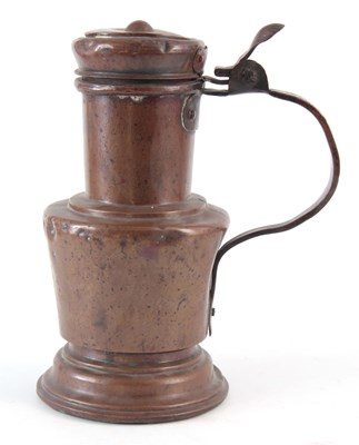 Lot 360 - AN 18TH CENTURY COPPER CONTINENTAL FLAGON...