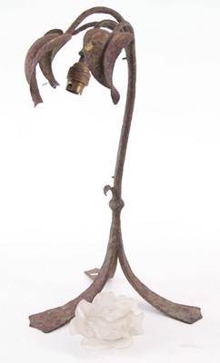 Lot 361 - A LATE 19TH CENTURY WROUGHT IRON ART NOUVEAU...