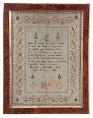 Lot 371 - AN EARLY 19th CENTURY NEEDLEWORK SAMPLER BY...