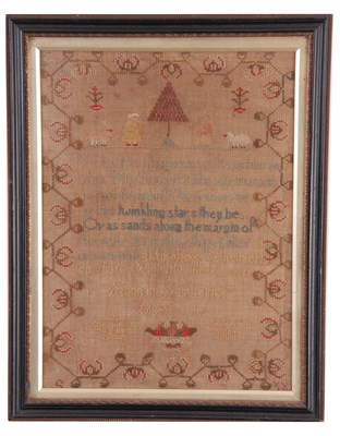Lot 372 - AN EARLY 19th CENTURY NEEDLEWORK SAMPLER BY...