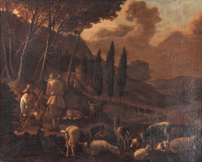 Lot 377 - AN 18TH CENTURY NORTHERN ITALIAN SCHOOL OIL ON...