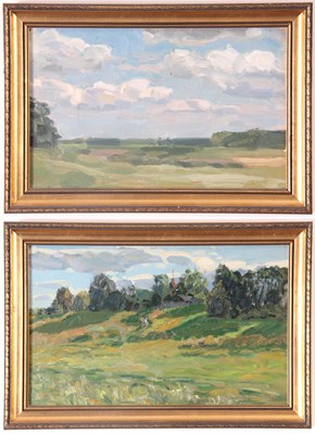 Lot 384 - A PAIR OF RUSSIAN IMPRESSIONIST OILS ON BOARDS...