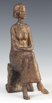 Lot 417 - A BRONZE FIGURE OF SEATED LADY CIRCA 2002 BY...