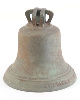 Lot 421 - A LATE 19th CENTURY BRONZE BELL BY J. WARNER &...