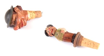 Lot 429 - TWO EARLY 20TH CENTURY CARVED PAINTED WOOD...