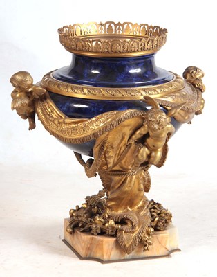 Lot 437 - AN IMPRESSIVE FRENCH ORMOLU AND PORCELAIN...