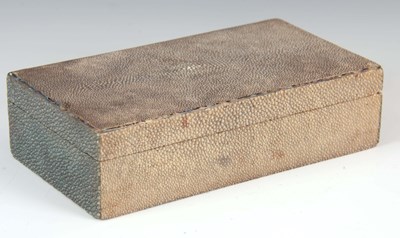Lot 440 - A LATE 19TH CENTURY SHAGREEN CIGAR BOX with...