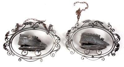 Lot 449 - A PAIR OF DUTCH IRON WORK COBBLERS SHOP SIGNS...