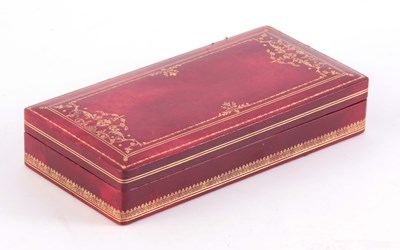 Lot 464 - A LATE 19TH CENTURY LEATHER BOUND CARD CASE...
