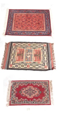 Lot 476 - A SELECTION OF THREE TURKISH RUGS