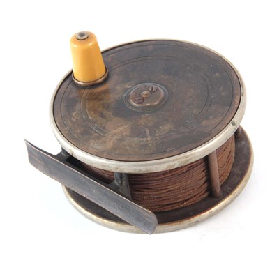 Lot 480 - TURNBULL, OF EDINGBURGH 4" BRASS FLY REEL...
