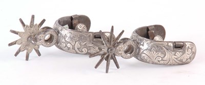 Lot 486 - A PAIR OF MEXICAN SILVER MOUNTED AMAZOC SPARES...