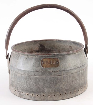 Lot 504 - AN UNUSUAL 19TH CENTURY GALVANISED IRON CHEESE...