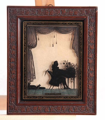 Lot 519 - AN EARLY 20TH CENTURY SILHOUETTE REVERSE...
