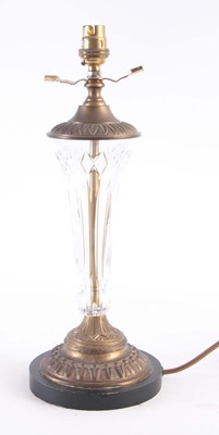 Lot 520 - A 20TH CENTURY GILT METAL AND CUT GLASS TABLE...