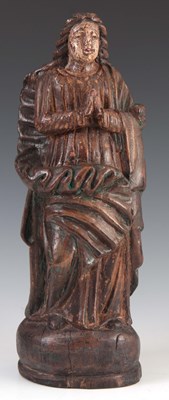 Lot 525 - AN 18TH CENTURY WESTERN EUROPEAN POLYCHROME...