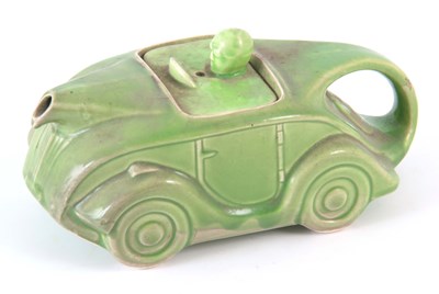 Lot 56 - A CIRCA 1930s SADLER RACING CAR TEAPOT, having...