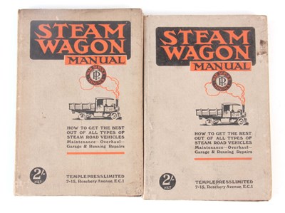 Lot 601 - A RARE SET OF 2 STEAM WAGON MAUNALS, HOW TO...