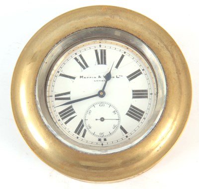 Lot 677 - AN EARLY 20th CENTURY BRASS CASED CAR CLOCK...