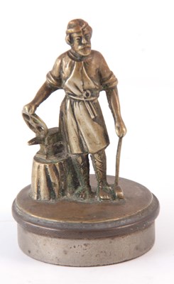 Lot 678 - A BRASS CAR MASCOT RADIATOR CAP formed as a...