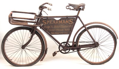 Lot 687 - A VINTAGE DELIVERY BICYCLE advertising...