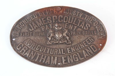 Lot 711 - A LATE 19th CENTURY STEEL ENGINEERING PLATE...