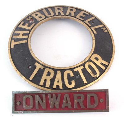 Lot 713 - AN EARLY 20th CENTURY BRASS STEAM TRACTOR NAME...