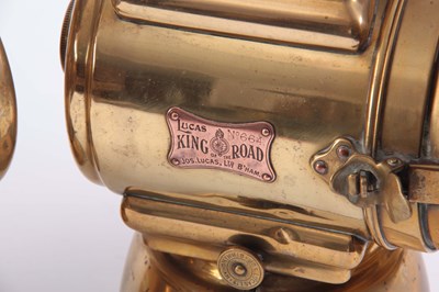 Lot 720 - A LARGE PAIR OF BRASS LUCAS 664 'KING OF THE...