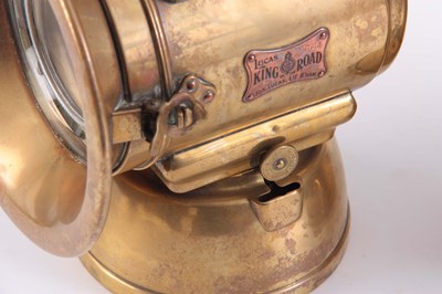 Lot 720 - A LARGE PAIR OF BRASS LUCAS 664 'KING OF THE...