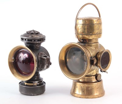 Lot 728 - A DIETZ EUREKA TAIL LAMP 19cm high, together...
