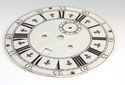 Lot 754 - A RARE LATE 18TH CENTURY 11" CERAMIC CLOCK DIAL