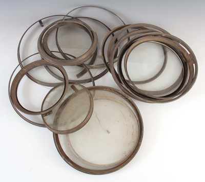 Lot 755 - A SELECTION OF 15 BRASS CLOCK BEZELS