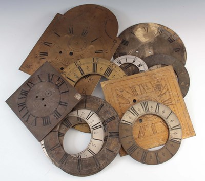 Lot 758 - A SELECTION OF 12 LONGCASE CLOCK DIALS AND...
