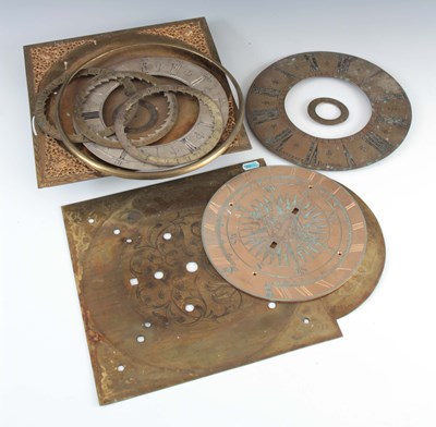 Lot 759 - A SELECTION OF CLOCK DIAL AND CALENDAR RINGS