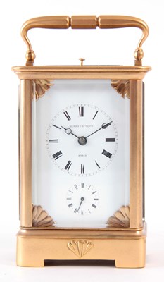 Lot 789 - A 19th CENTURY FRENCH REPEATING CARRIAGE CLOCK...