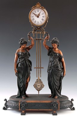 Lot 798 - A LATE 19th CENTURY FRENCH FIGURAL SWINGING...