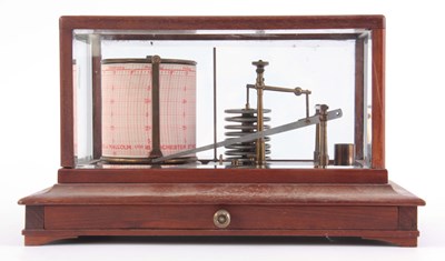 Lot 803 - AN EARLY 20th CENTURY MAHOGANY CASED BAROGRAPH...