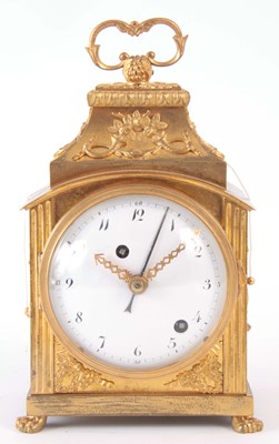Lot 810 - AN 18th CENTURY SWISS PENDULE D'OFFICIERS...