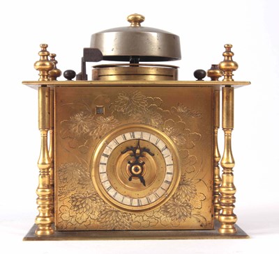 Lot 818 - A MID 19th CENTURY JAPANESE TABLE CLOCK the...