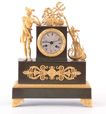 Lot 823 - AN EARLY 19th CENTURY FRENCH BRONZE AND ORMOLU...