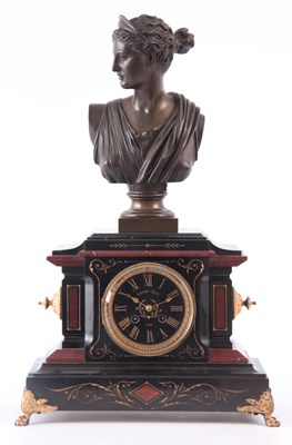Lot 827 - A LATE 19th CENTURY FRENCH MARBLE AND BRONZE...