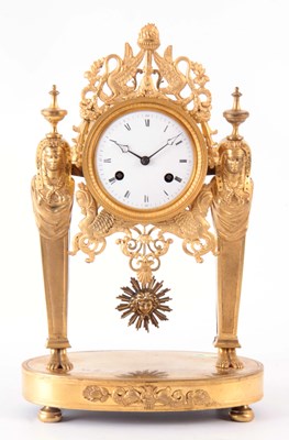 Lot 835 - AN EARLY 19th CENTURY FRENCH ORMOLU MANTEL...