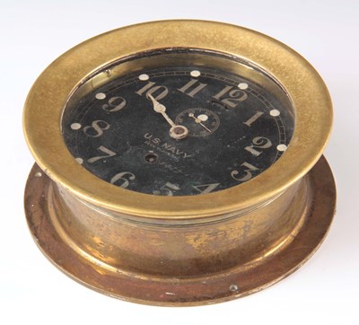 Lot 849 - A SETH THOMAS WW2 AMERICAN U.S. NAVY DECK...