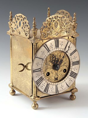 Lot 850 - A 17th CENTURY LANTERN CLOCK with a later...