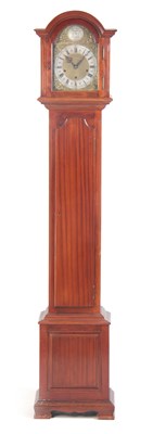 Lot 860 - AN EARLY 20th CENTURY MAHOGANY QUARTER CHIMING...