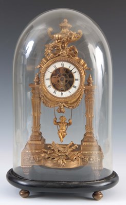 Lot 862 - A LATE 19th CENTURY FRENCH SWINGING CHERUB...